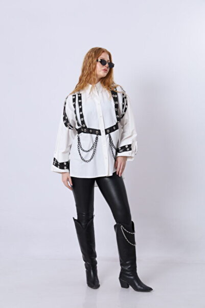 Bukezy Kuşgözü Detay Beyaz Gömlek