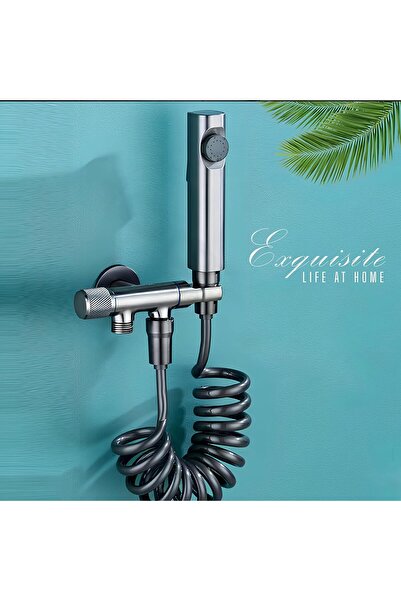 Aishini Premium ssv5.0 Handheld Bidet Sprayer Kit for Toilet (Grey)