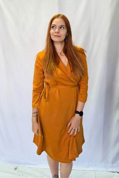 Pierino Viscose jersey wrap dress, made in Romania