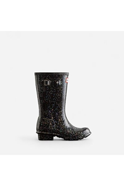 Hunter JUNIOR ORIGINALS GIANT GLITTER BOOT Çocuk Siyah Bot HFRJ0020252-BLK
