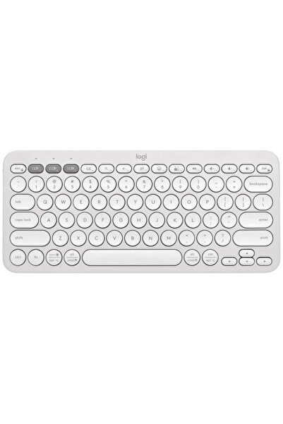 logitech Pebble Keys 2 K380s Bluetooth Keyboard, Multi-Device, Tonal White