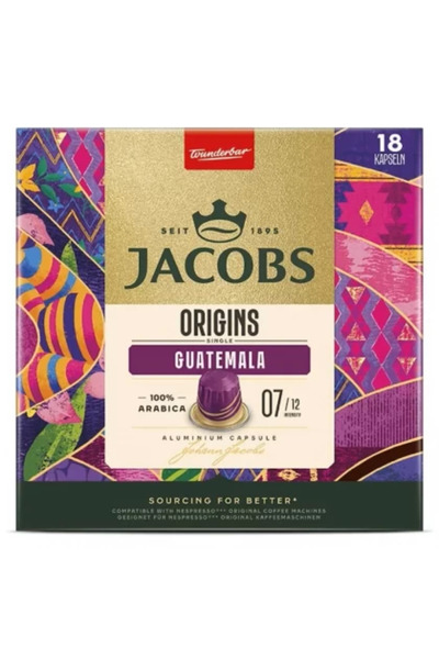 Jacobs Capsule cafea Jacobs, Guatemala - Compatibil cu Nespresso, 18 capsule