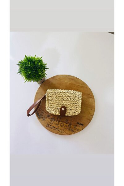 PİNKBAG Handmade Raffia Wallet