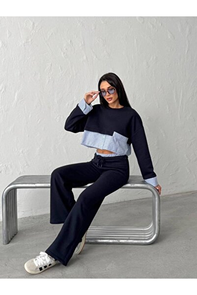 Crep Tekstil Poplin Gömlekli Takım