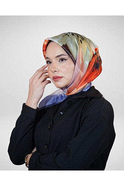 Akel Digital Crystal Scarf Pastel Floral Pattern