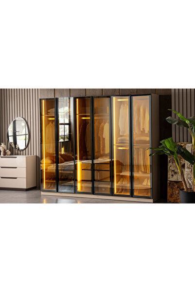 CaddeYıldız Orva Gardrop - 6 Kapılı