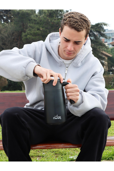 Any Morning إبريق حراري من الفولاذ المقاوم للصدأ باللون الأسود SI232250