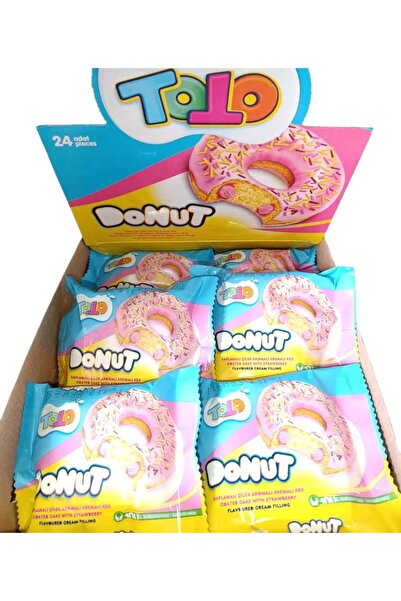 Elvan TOTO DONUT ÇİLEKLİ 24 LÜ PK