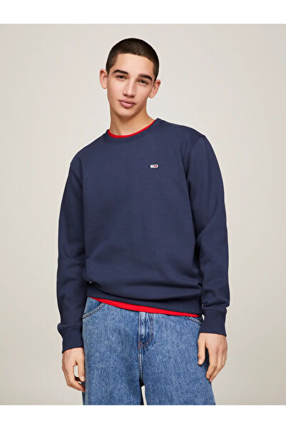 Tommy Hilfiger TJM REGULAR FLEECE C Erkek Lacivert Sweatshirt