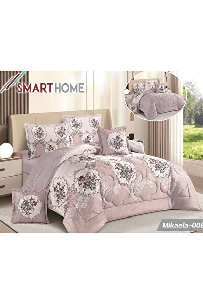 alzawia Elegant embroidered double bed set, 6 pieces