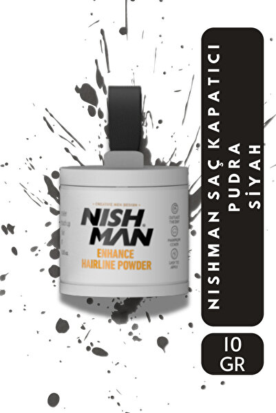 NISHMAN SAÇ KAPATICI PUDRA SİYAH
