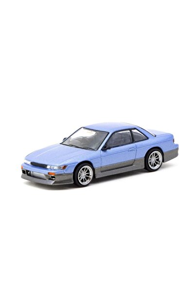 Tarmac Works VERTEX Nissan Silvia S13 Mavi/Gri 1/64 Model Araba
