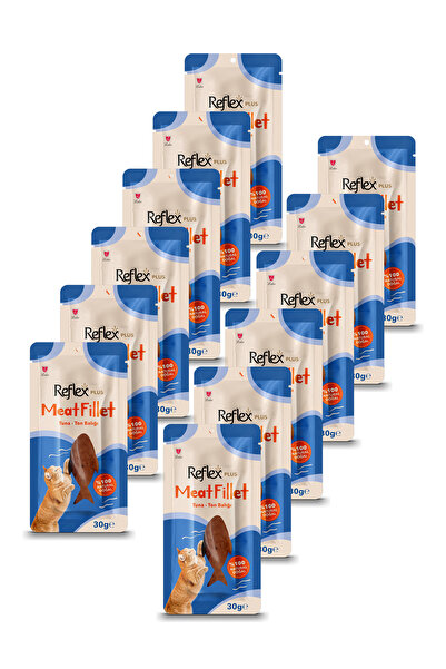 Reflex Meat Fillet Yetişkin Kediler için Ödül Maması Ton Balığı 30 Gr 12'li P...