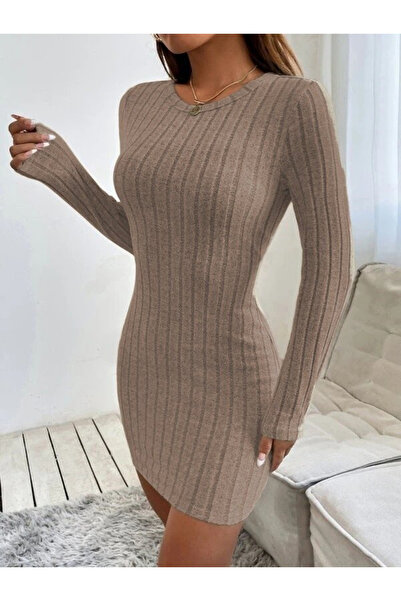 Wear Up    Women's Long Sleeve Crew Neck Raised Thick Ribbed Camisole Mini Le...