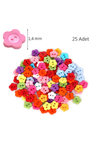 Limmy Квіткові кольорові ґудзики Кольорові ґудзики «Маргаритка» 1,4 см — 25 штук