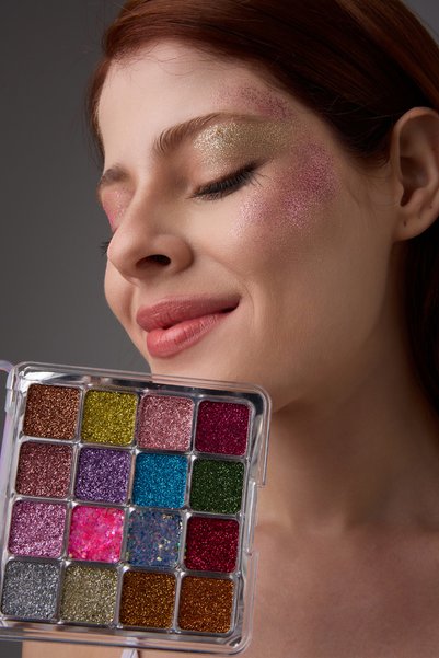 GulFlower 16-Piece Glitter Shimmer Eyeshadow