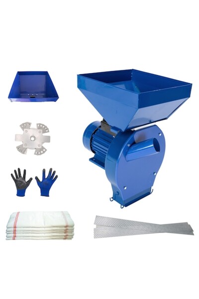 MSA Group Moară de cereale profesională SculeAgro cu buncăr mare, 3,8 kW, 3000 RPM, 300 kg/h, 20 ciocane