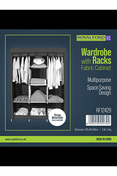 ROYALFORD Wardrobe with Racks RF12429