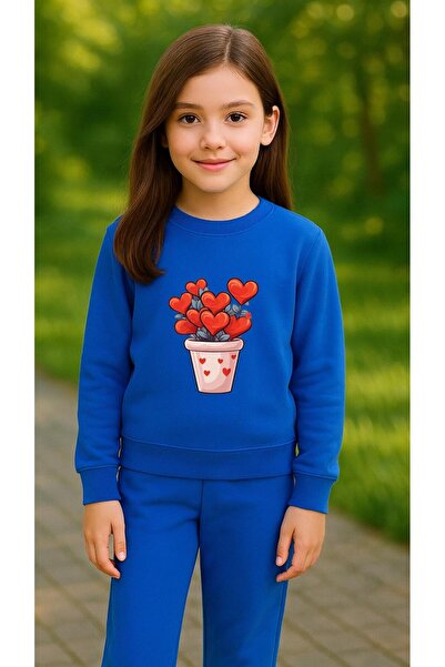 playwear Παιδικό Φούτερ Σετ με στάμπα SAKSI HEART για Κορίτσια και Αγόρια, με...