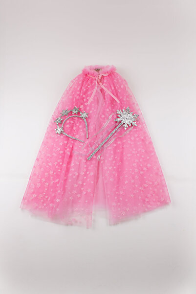 DUCA Karlar Prensesi Elsa Pelerin, Taç Ve Asa 3'lü Set – Küçük Prensesler Için Büyülü Dokunuş!