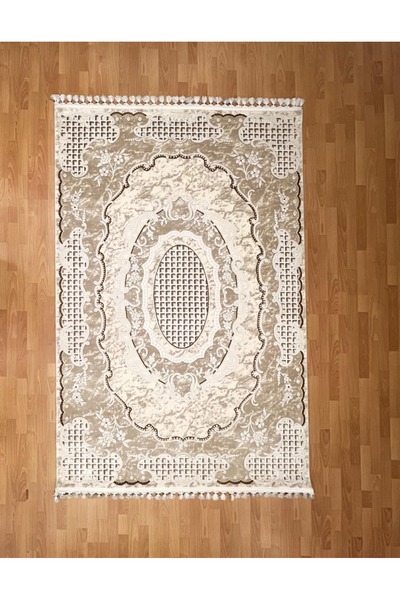 MEVLANA BAZAAR Klasik Oval Madalyon Desenli 200 x 300 Yün Halı