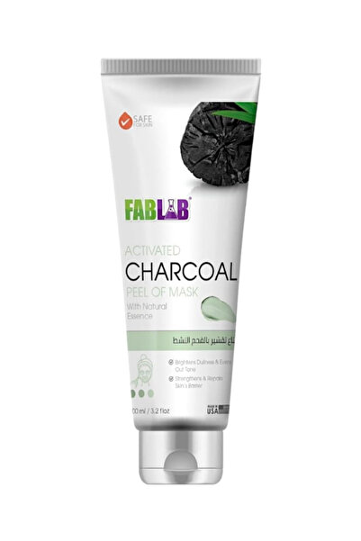 Fab lab Active Charcoal Peel-Off Face Mask – Deep‑Cleansing Detox Mask for Clear Skin - 100 ml