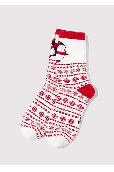Mavi Christmas Themed Standard Size Women's Boot Socks