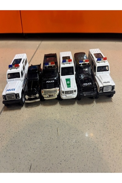 Kidmar Oyuncak Metal Polis Arabası Çek Bırak Açılır kapılı