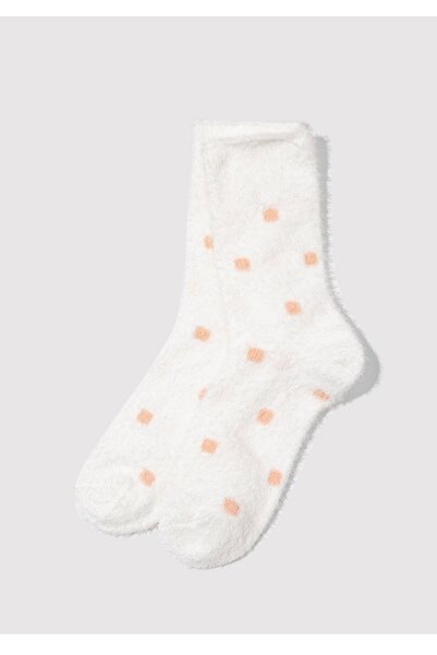 Mavi Standard Size White Women's Boot Socks