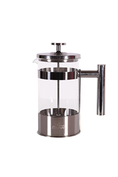 Any Morning French Press Coffee and Tea Maker with Triple Stainless Steel Filters 600ml Silver