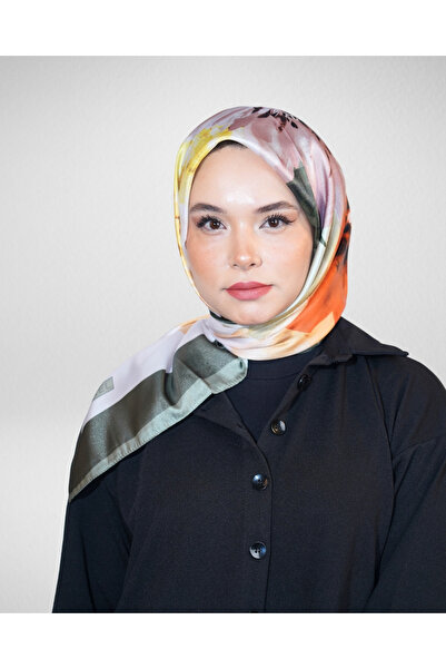 Akel Digital Crystal Scarf Pastel Floral Pattern