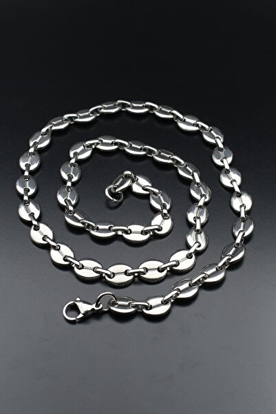 Prestige Gemici - Coffee Bean Model Stainless Steel Necklace Chain 9mm 902473