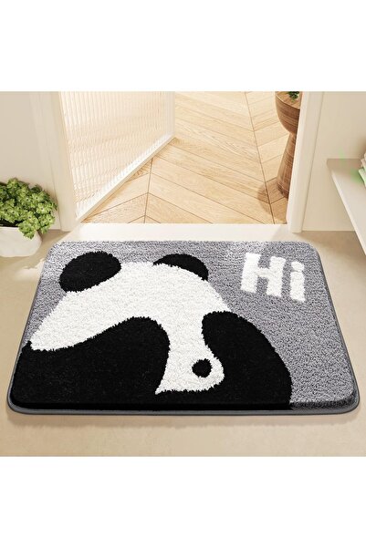 X LOT Non-slip Absorbent Soft Washable Bath Mat, XLOT, Panda Pattern Black, 40×60 cm