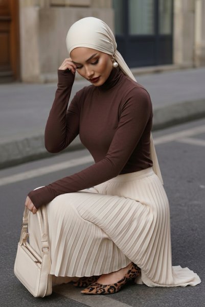 Zeneva Collection Body pentru femei maro – țesătură elastică