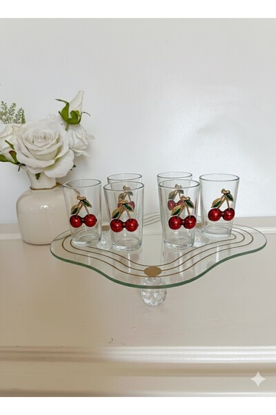 WERONY 6-Piece Cherry-Shaped Coffee Side Cup, 100ml