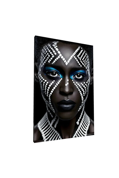 PozaTablou Tablou pe pânză: Portret cu motive africane moderne 70x100 cm