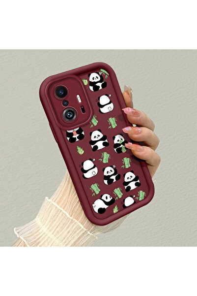 Hontinga Xiaomi Mi 11T/Mi 11T Pro Uyumlu Sevimli Panda Düşüme önleyici Yumuşa...