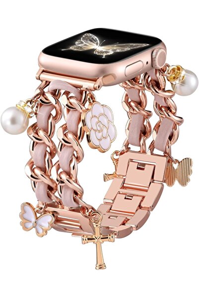 Upeak سوار معدني متوافق مع ساعة Apple Watch مقاس 38/40/41/42 مم - حزام سلسلة ...