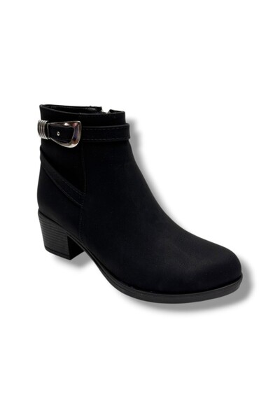 Cakgo 703-26 Ghete de damă din piele uleiată, la modă, cu cataramă și fermoar...