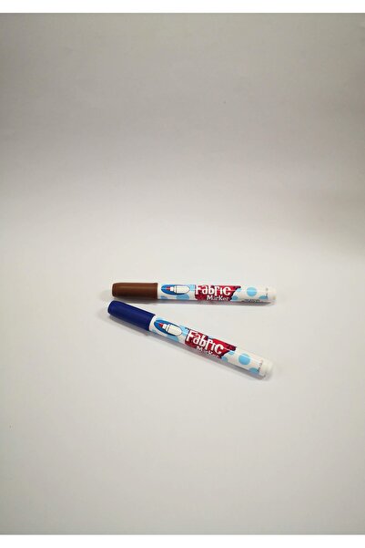 FABRIC Lacivert - Kahverengi Tekstil Kalemi Kumaş Tişört Boyama T-shirt Marker Jumbo Boy (2 Adet)