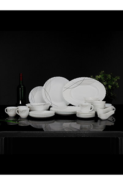 ROYALFORD طقم عشاء أوبال وير، 50 قطعة، تصميم متنوع، RF10202