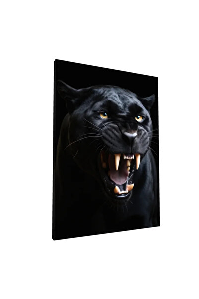 PozaTablou Pânză Portret realist al unei pantere negre (80x110 cm)