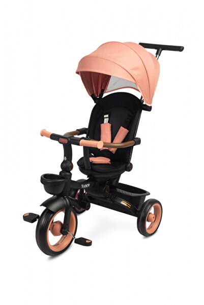 TOYZ by Caretero Toyz Saber Light Pink foldable, multifunctional children's tricycle with adjustable backrest and seat