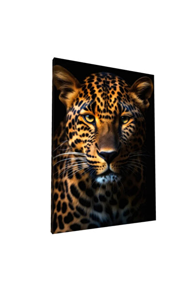 PozaTablou Pânză: Portret realist de leopard cu detalii vii 80x110 cm