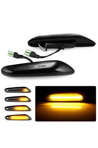 OEM Dynamic LED Turn Signals for BMW E90 E92 E60 E87 E82, set of 2 pieces, Smoke Black, White