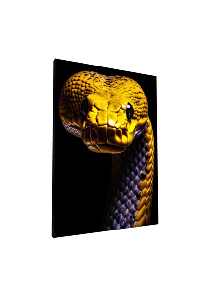 PozaTablou Pictură pe pânză: Portret de șarpe în detalii intense 70x100 cm