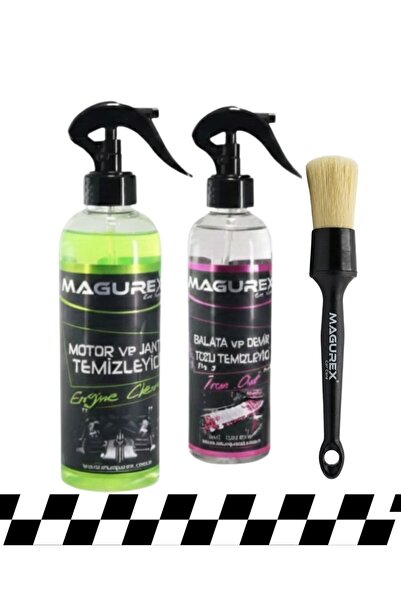 MAGUREX Balata Demir Tozu Jant Temizleyici Seti + Motor Temizleyici + Detay F...