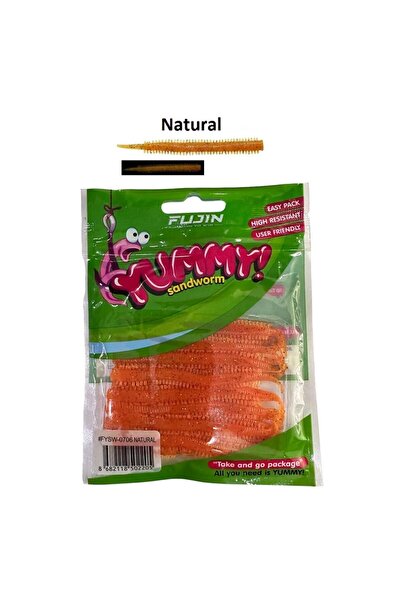 Fujin Yummy Sandworm 7cm LRF Silikonu (20'li) Natural
