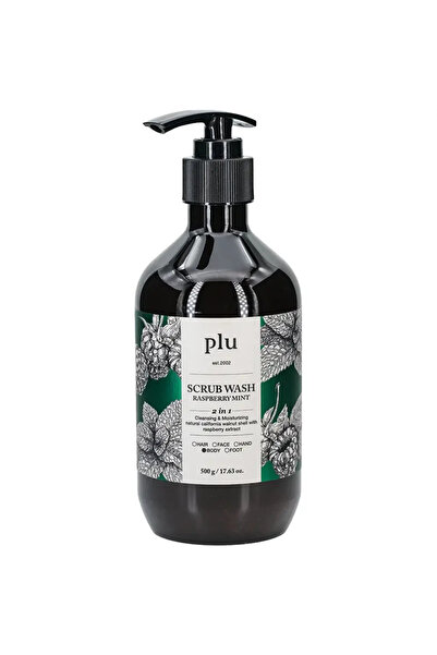 PLU Scrub Wash Rasperry and Mint Gel de dus exfoliant cu extract de zmerura s...
