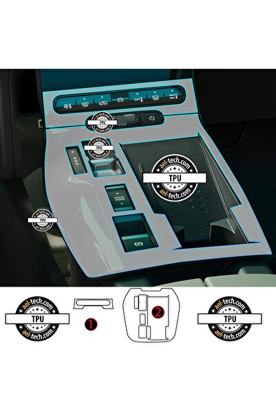 ael-tech Citroen C5 Aircross Uyumlu Vites Etrafı Piano Black Tpu Koruyucu 2026